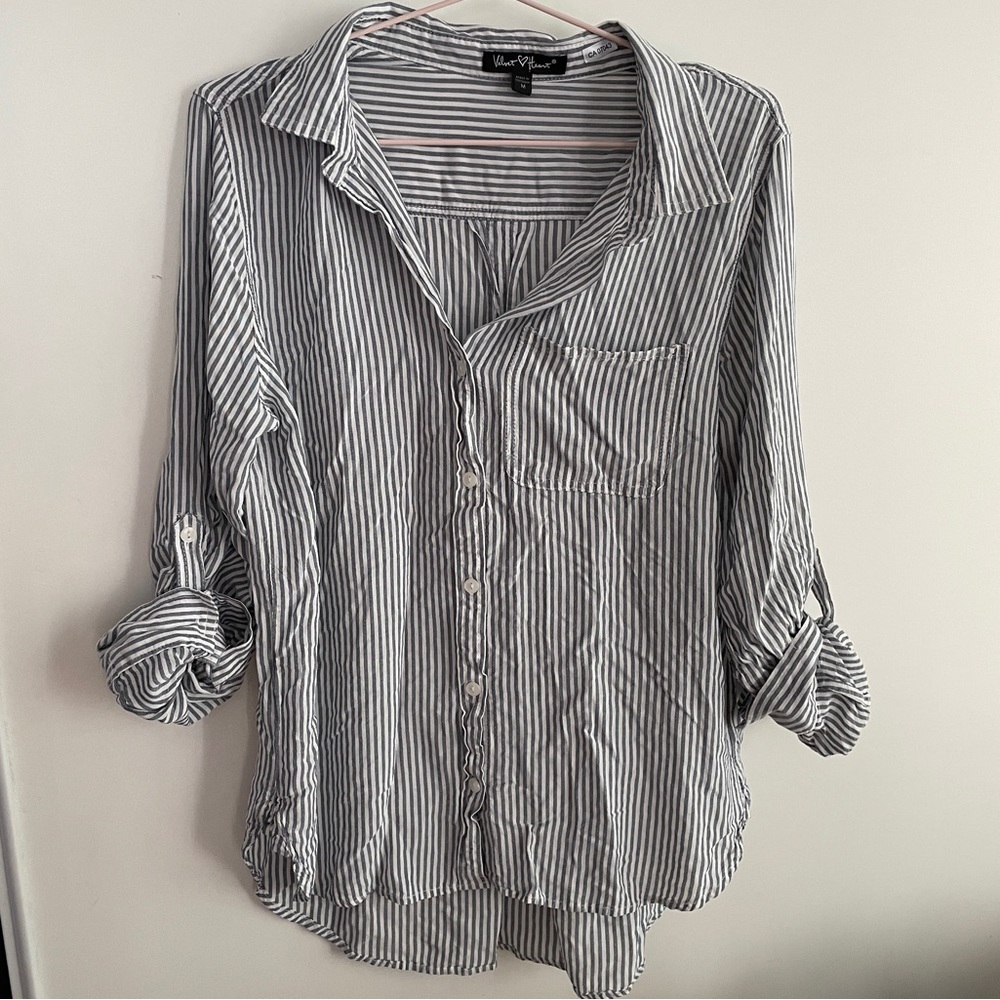 velvet heart stripe shirt